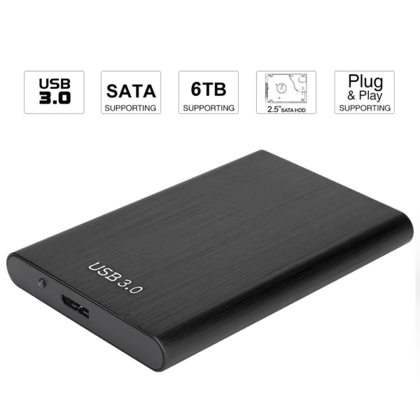 SATA USB 3.0 2,5-tommer Ekstern SSD Kabinet til Laptop Harddisk (Sort)