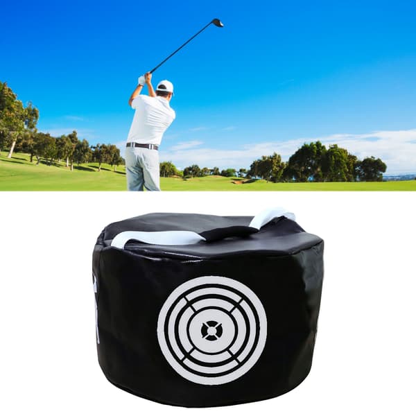 Golf Swing Trainer Smash Bag Strike Øvelse Hitting Force Forstærket til Begyndere Sort Standard