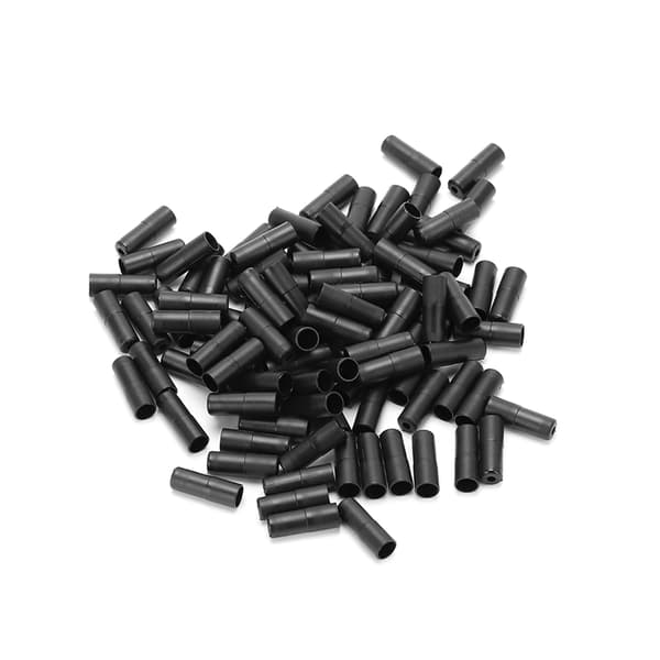 100 stk Bremskabelender Sort plastikhus Ferrule Cykelkabelendestykker til 5 mm diameter bremsekabelrør