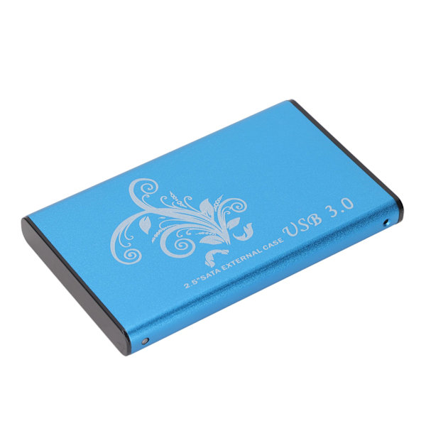 Harddisk-kabinett 4TB 2,5 tommer 5 Gbps overføring USB3.0 Aluminiumlegering Plug and Play HDD-kabinett for bærbar PC Stasjonær PC Blå
