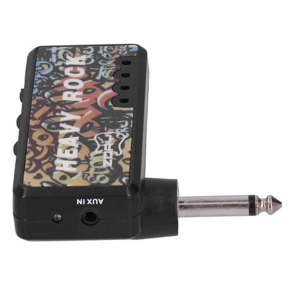 Elektrisk Gitarr Bas Hörlursförstärkare med Ljudkabeladapter USB-laddning Gitarrtillbehör