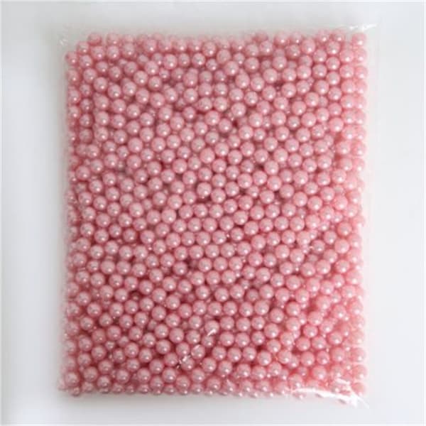 Makeupbørsteholdere Multifunktionel Akryl Makeup Opbevaringsboks til Badeværelsesvask Bordplade En pakke lyserøde perler (ca. 250g/8.8oz)