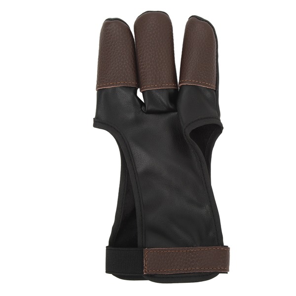 PU Läder Bågskytte Handske Finger Tab för Recurve Compound Bow