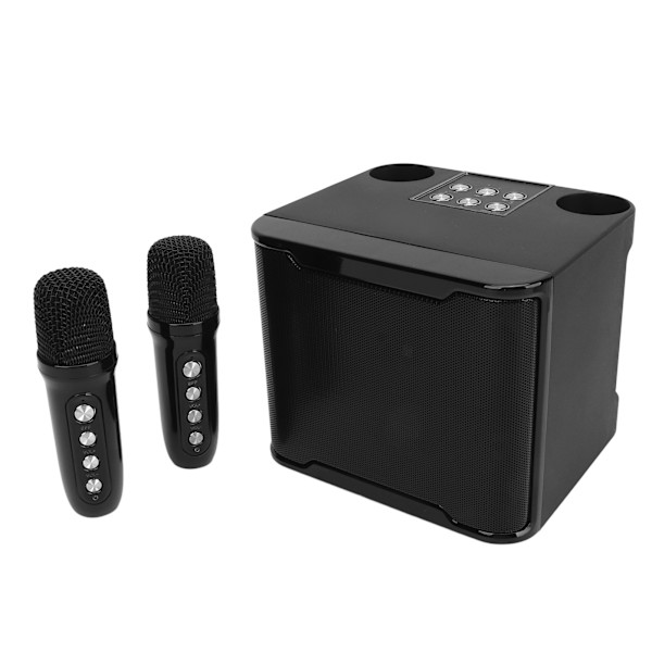 Bärbar Bluetooth-högtalare med 2 trådlösa mikrofoner - perfekt för fester och sammankomster