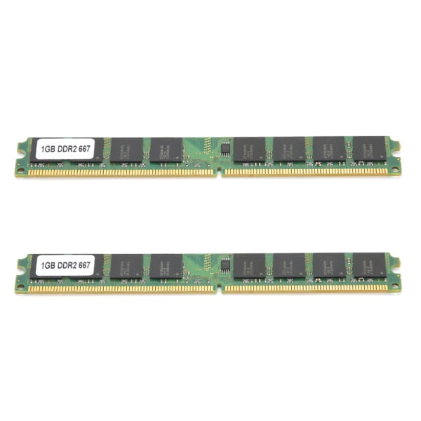 2 stk minnemodul DDR2 1 GB 667Mhz PC25300 stasjonær datamaskin dobbeltsidig 16 partikler for AMD