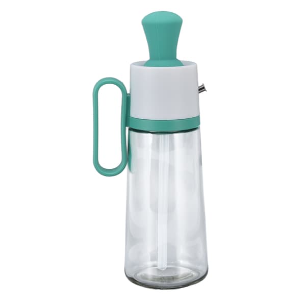 Oliekande 550 ml Anti-lækage Eddikedispenser Synlig Kapacitet Blank Oliedispenser med Skala til Udendørs Grill Grøn