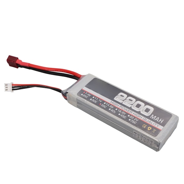 Högpresterande 7,4V 2200mAh 35C LiPo-batteri för RC-flygplan