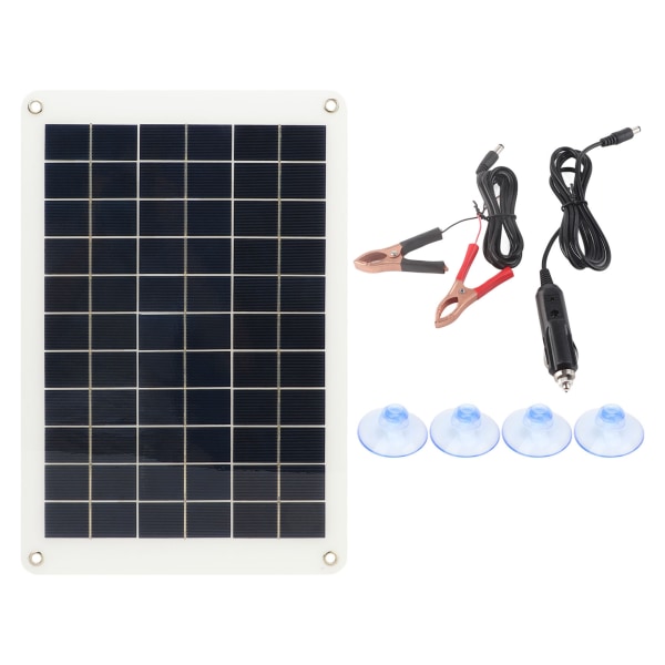Bærbar 15W solcellepanellader for mobiltelefon og bilbatteri