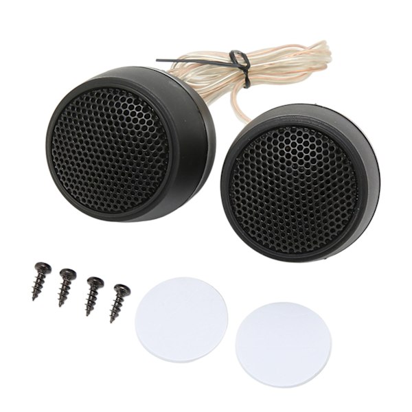 2 stk. Dome Diskant 10W 4 Ohm Høy Sensitivitet Flott Lydkvalitet Høyttaler for Bil Lydanlegg
