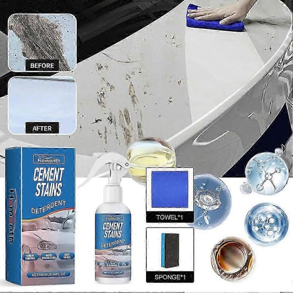 【SZ】Bil Cementfjerner Spray Kit Cementfjernelse Spray Beton Pletfjerner