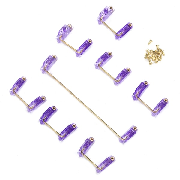 Mekaanisen näppäimistön stabilisaattorin 2 tekniset tiedot Golden Wire -näppäimen lisävarusteella DIYT-läpinäkyvälle violetille