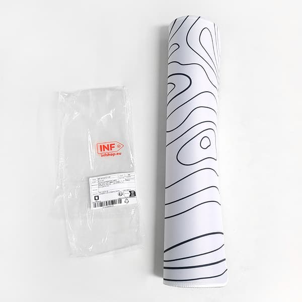 Stor musemåtte skrivebordsbaggrund Hvid M Hvid[SZ] White M