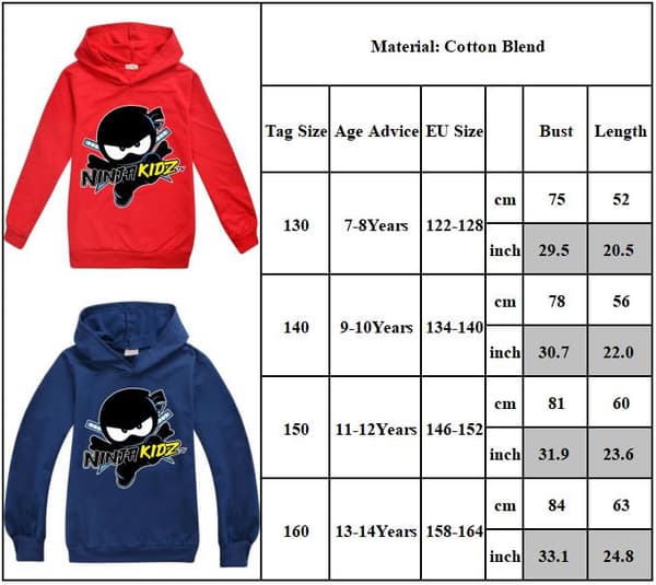 Børn Ninja Kidz Tv Hættetrøje Sweatshirt Langærmet Pullover Toppe rød rød red 150cm