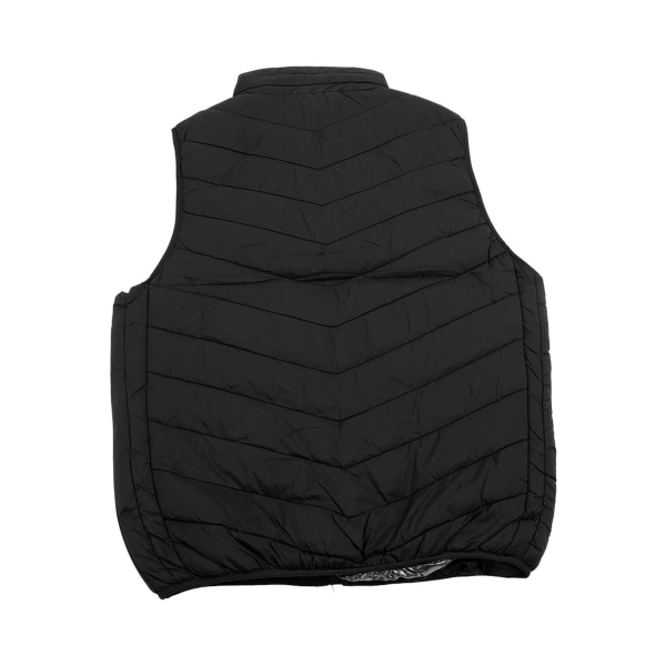 USB opvarmet vest - 3 niveauer, 4 zoner, mænd/kvinder, sort 4XL