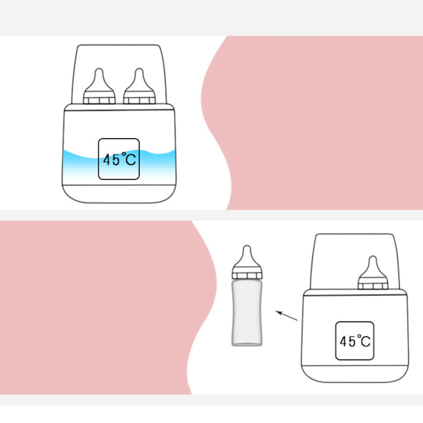 Babyflaskevarmer Fjernkontroll Automatisk Konstant Temperatur Babyflasketørker EU-plugg