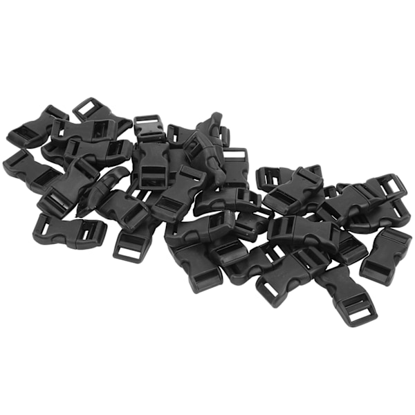 40 st/set Plast Sidofrigörande Konturerade Spännen för Paracord Armband/Väska/Husdjursbälte