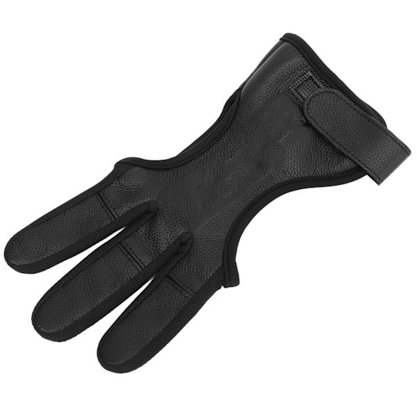 Bueskydningshandsker til Recurve Compound Bow - Hjortelæder, 3 Finger, Beskyttelseshandske