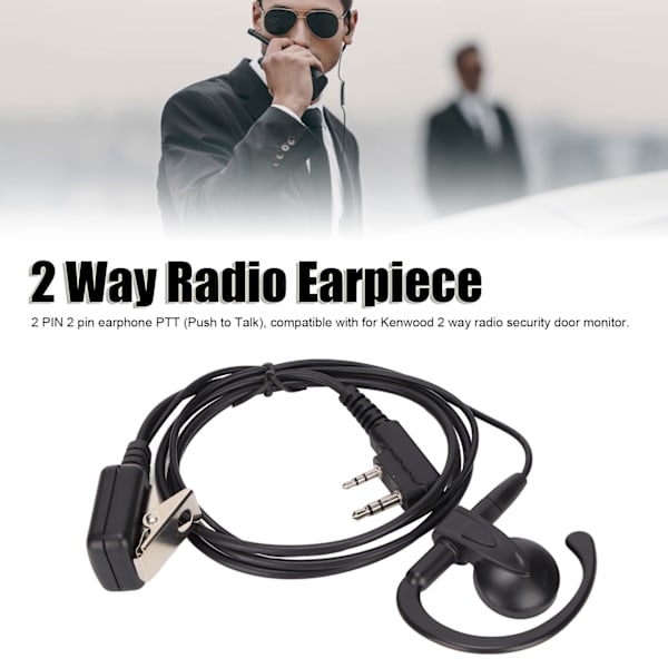 G Form Walkie Talkie Headset med Mikrofon til Kenwood Baofeng