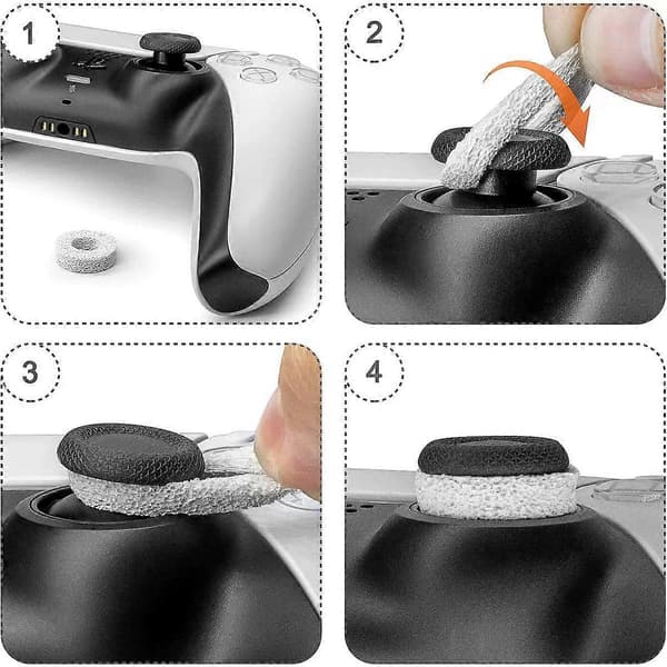 (Ny) XDcase 6st Mjuka Precisionsringar i Silikon för PS4 / PS5 / Xbox / Switch / Google Stadia 6st Black/Purple/White
