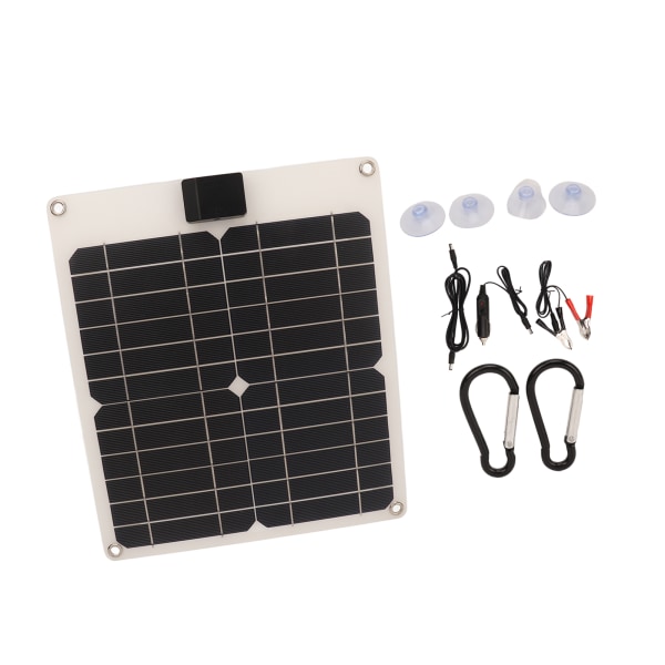 15W Vattentät Dual Output Solar Panel Kit för Bil Båt Trailer RV - Vit