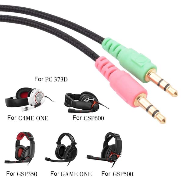 Lydkabel til Sennheiser PC 373D GSP350 GSP500 GSP600—ht