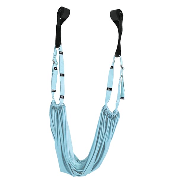 Aerial Strap Elastisk Stærk Bæreevne Foldbar Benstrækkerrem Fleksibilitetstræner Lyseblå Fri Størrelse