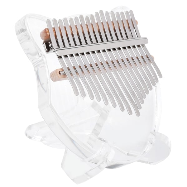 Kalimba Crystal Fox Shape Thumb Piano Kit 17 Key Nybörjarmusikinstrument med väska Transparent