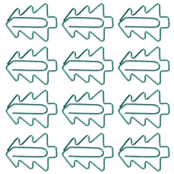12 Mini Söta Julgrans Gem av Papper för Kontorsmaterial Skolpresenter Bröllopsdekorationer