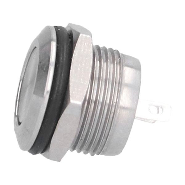 Platt Tryckknapp - 5 ST Rostfritt Stål Vattentät Skruvterminal Strömtillbehör 0‑220V 12mm