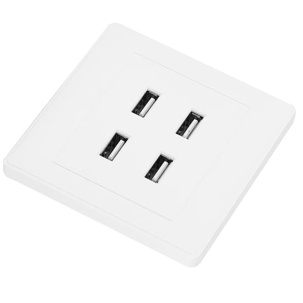 Elektrisk veggmontert strømuttak med 4 USB-porter, 110~250V