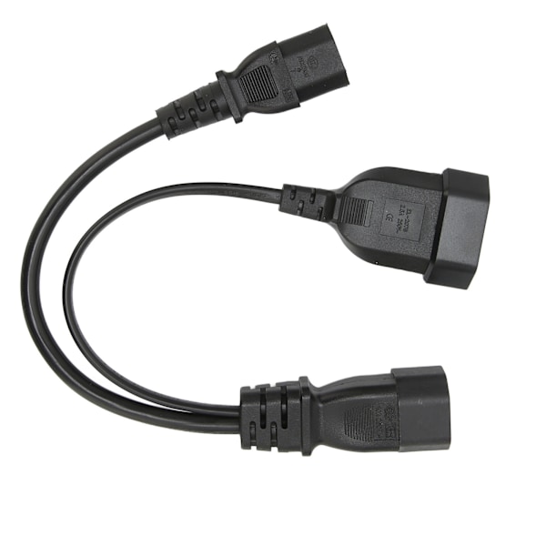 IEC320 C14 til IEC320 C13 og EU Strømkabel Professionel Y-Splitter Strømstikkabel 32cm 10A 250V