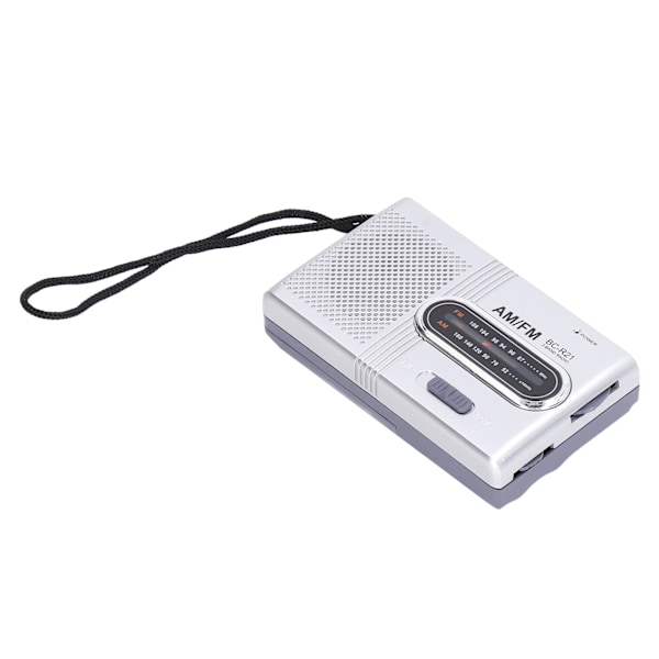 Mini AM FM Radio Manuell Användning Enkel Justering Minnesfunktion Digital Radiomottagare (BCR21 (2st AA Batterier))