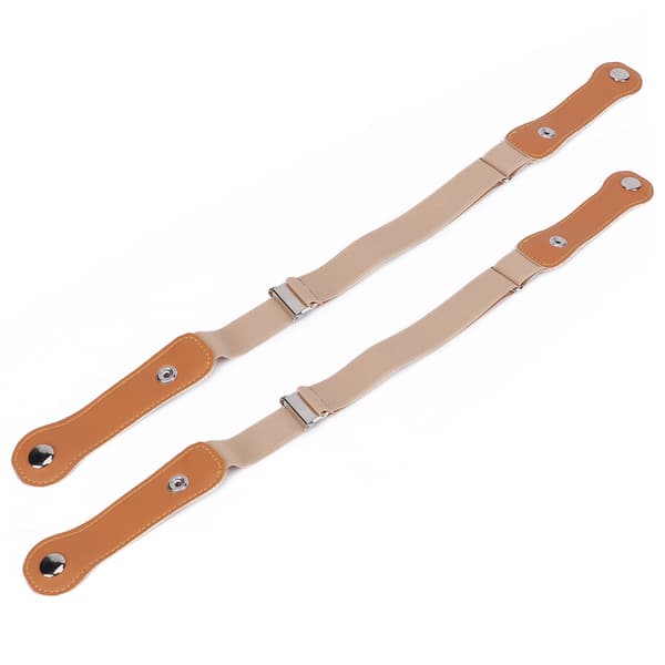 2 st Unisex Midjebälte Justerbart Stretch Bälte Spännlöst Andningsbart Lätt Midjeband (Khaki 100cm)
