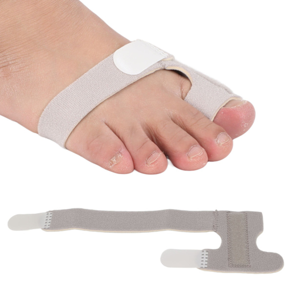 Justerbar bærbar tåstøtte til frakturheling og hallux valgus-korrektion (grå)