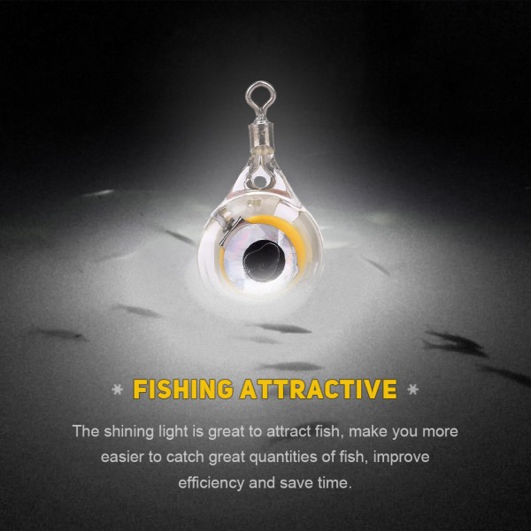 Fiske Attraktivt blitslys Undervannslysende lokker Agn Fiskeutstyr Hvit