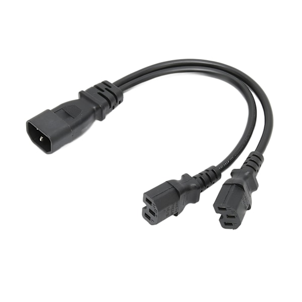 IEC320 C14 - Dual C15 -johdin, uros-uros, turvallinen virtajakajakaa pöytälampulle, tulostimelle, projektori, 100‑250V, 32cm