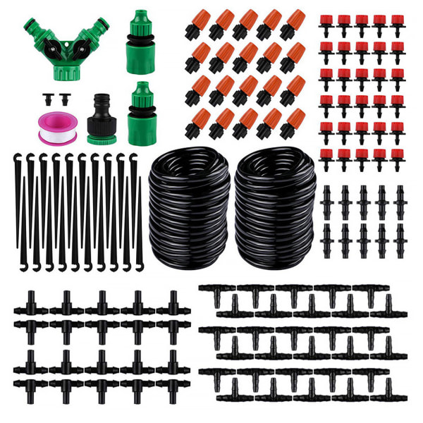 Watering Kit Irrigation System 30m Hose DIY Adjustable Nozzle Dripper Watering Equipment Set for Plant Garden