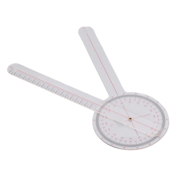 Ortopedisk goniometer i stor storlek - 360° vinkelvinkellinjal för knäleds-, armbågs- och axelterapi (31,6 cm/12,4 tum)