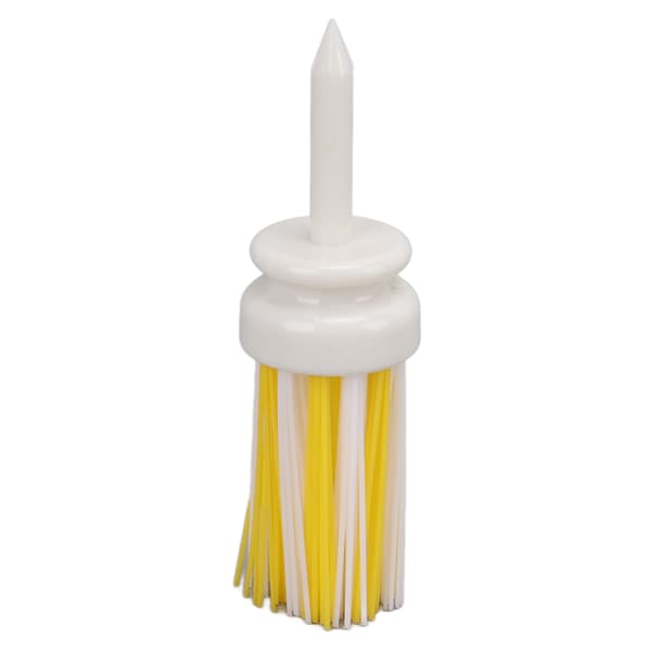 Golf Tees Plastic Long Ball Base Low Friction Bristle Support Tee for Long Hit Training (70mm White and Yellow)