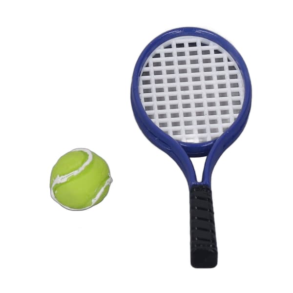 1:12 Bold Sæt Dukkehus Tilbehør Simuleret Tennis Ketsjer og Bold til Børn