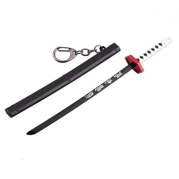 Japansk Anime Katana Nøkkelring - Mini Sværd Nøkkelring for Cosplay og Gave