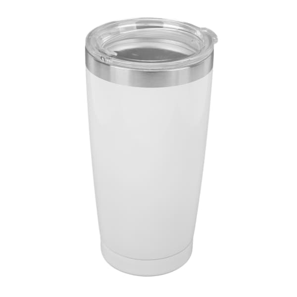 20oz Isolerende Kaffebeger i Rustfritt Stål Holder Kald Varmt Isolerende Vannflaske i Rustfritt Stål Hvit