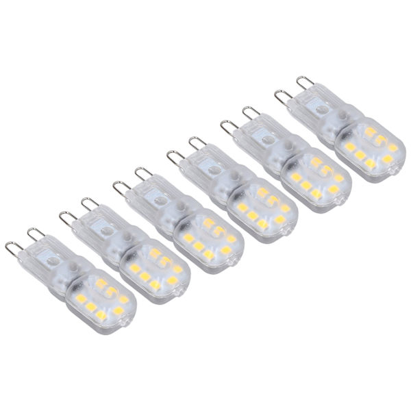 G9 Lampa Dimbar Ögonskydd Energibesparande 14 LEDs 3W Glödlampa för Ljuskrona Bordslampa 6st Naturligt Ljus 110V