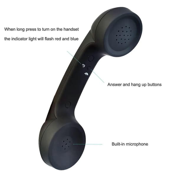 Bluetooth langaton retro-mikrofoni ulkoinen matkapuhelimen luuri Red Bluetooth Red