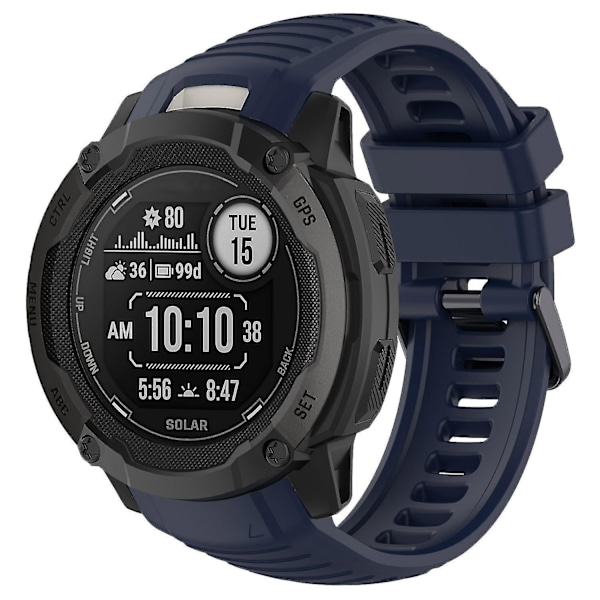 Garmin Instinct 2x Justerbar Silikone Rem - Midnatsblå