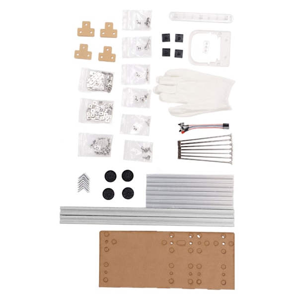 ATX Dator Öppet Chassifäste Bra Värmeavledning Stöd 4 PCI-Slot Färgad Aluminiumlegering DIY Bar Ram för Hem Silver