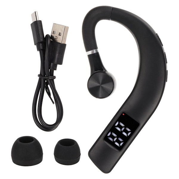 Bluetooth-headset IPX5 Vattentätt Handsfree Brusreducerande Enkelsidig Bluetooth-hörlur för Löpning Körning Affärer