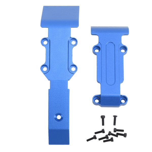 Aluminium front- og bakskliplate for Traxxas 1/16 RC-bil - blå