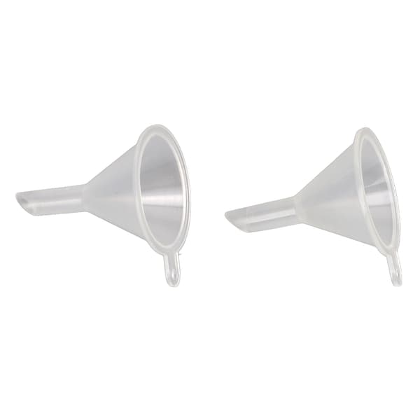 2 stk. Plast Mini tragt Transparent Bærbar Multi Purpose til Parfumer Flydende Pulver æteriske olier