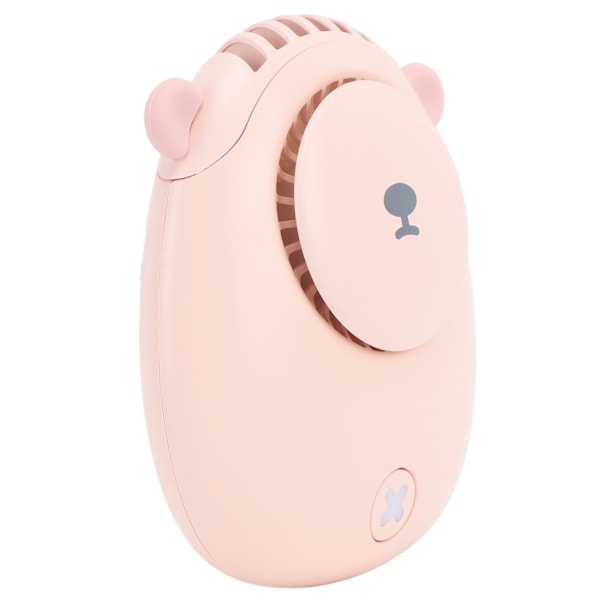 Mini bärbar bladlös hängande halsfläkt - Tyst 3 vindhastigheter - USB uppladdningsbar - Inomhus/Utomhus - Rosa